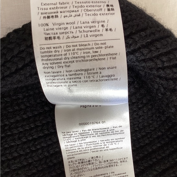 Valentino Spa Black Wool Frayed High Neck Backles Sweater SZ M - Picture 8 of 8